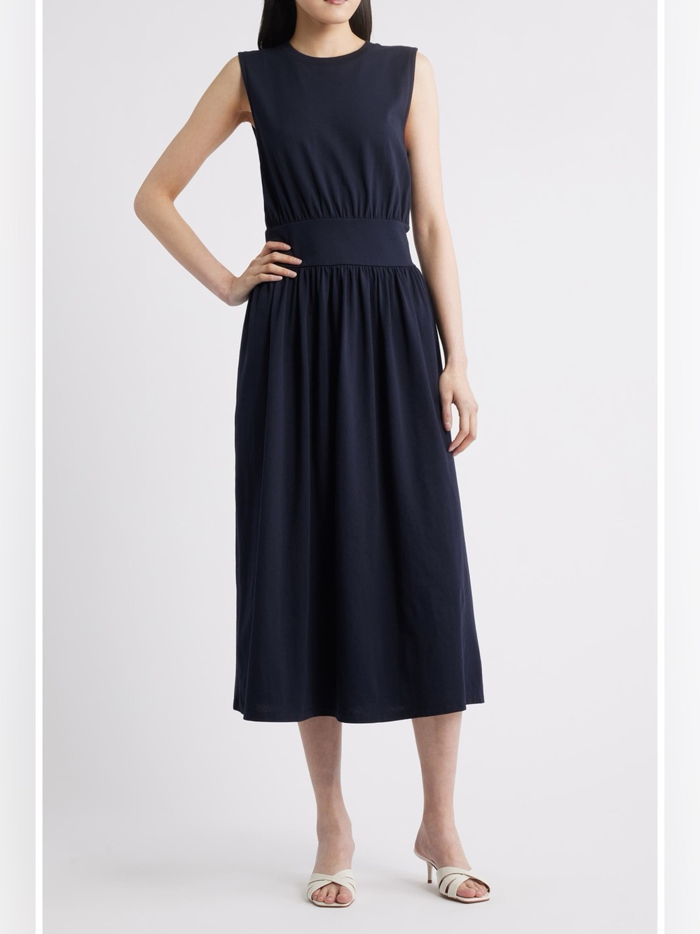 FRAME The Banded Organic Cotton Jersey Dress. Size S Women #465